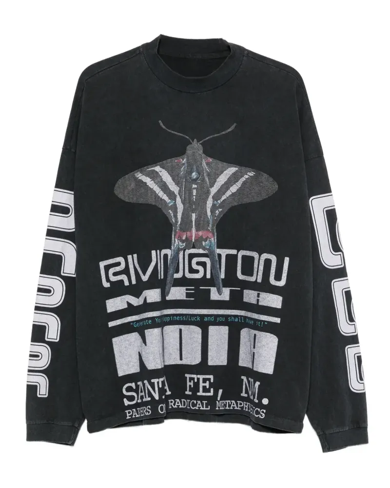 RRR123 graphic-print long-sleeve T-shirt - Schwarz Schwarz