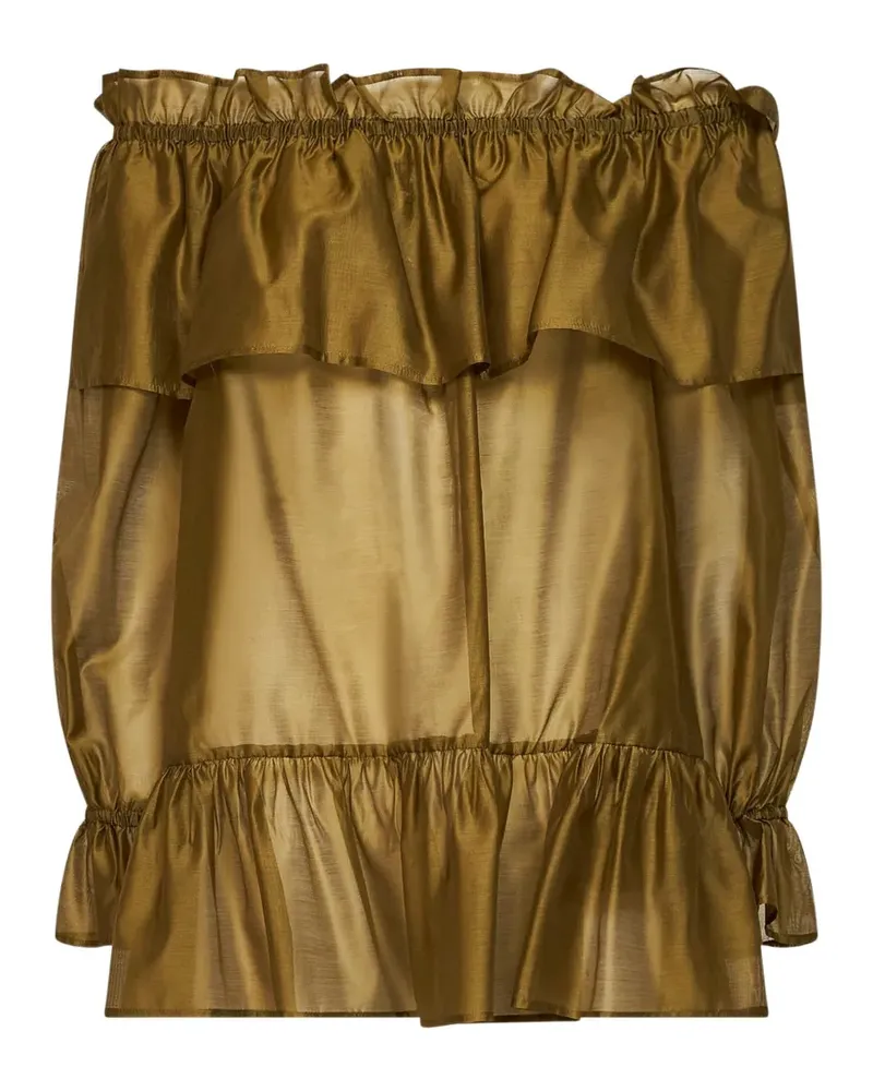 Blanca ruffled off-the-shoulder blouse - Gelb Gelb