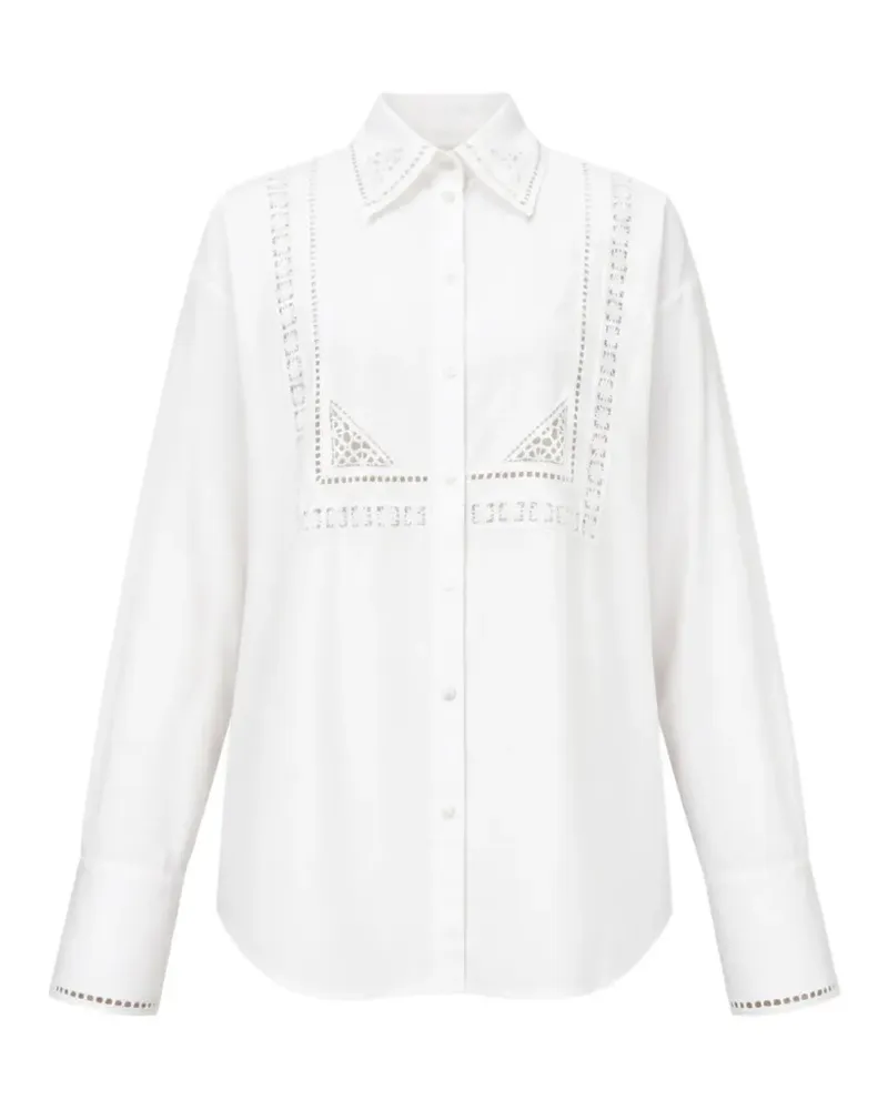 Ermanno Scervino Hemd mit Lochstickerei - Weiß Weiß