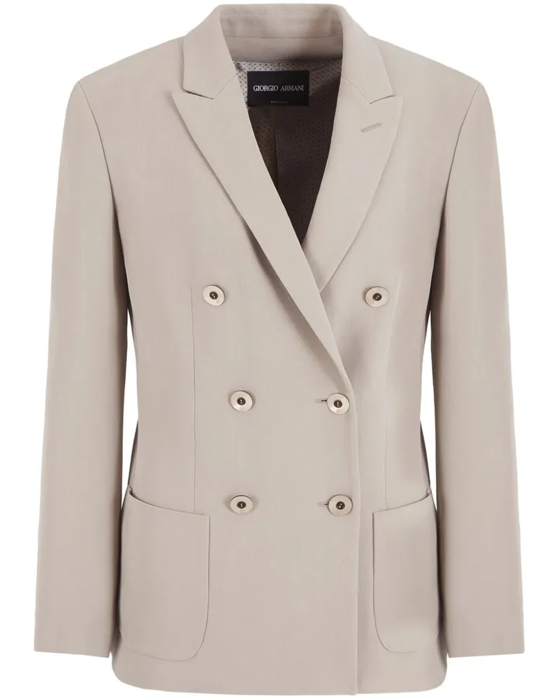 Giorgio Armani Doppelreihiger Blazer - Nude Nude