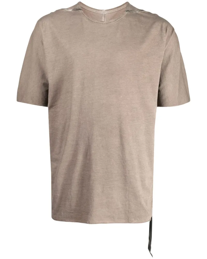 Isaac Sellam T-Shirt mit Lederband Braun