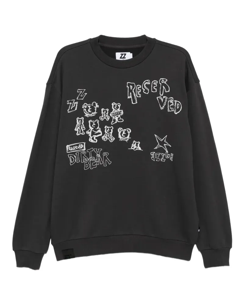 Izzue Sweatshirt mit Print - Grau Grau