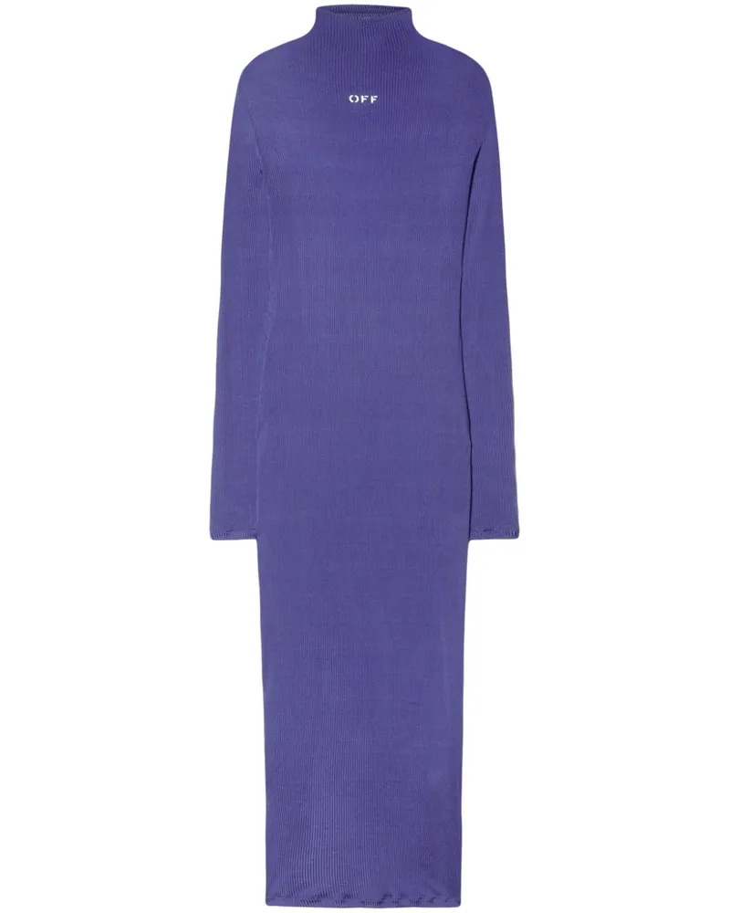 OFF-WHITE Geripptes Maxikleid - Violett Violett