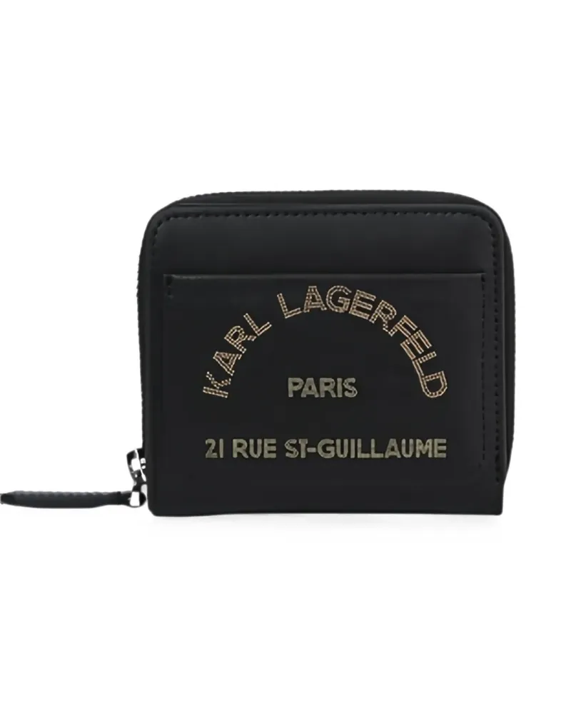 Karl Lagerfeld logo-print zip-around wallet - Schwarz Schwarz