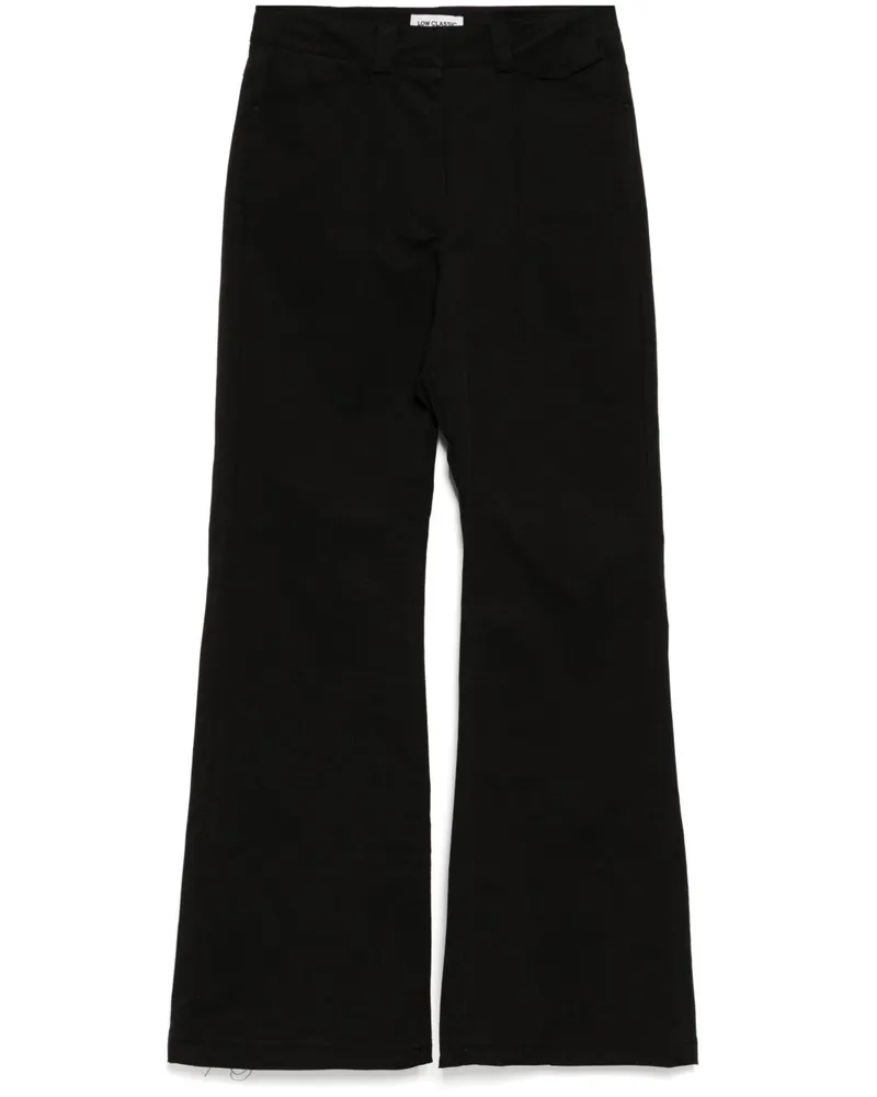 LOW CLASSIC Bootcut-Hose mit Biesen - Schwarz Schwarz