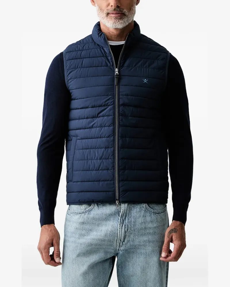 Hackett quilted logo-embroidered gilet - Blau Blau