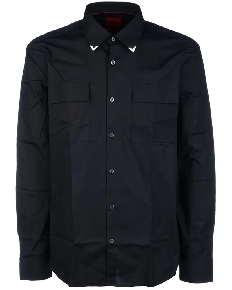 HUGO BOSS Ermetal Hemd - Schwarz Schwarz