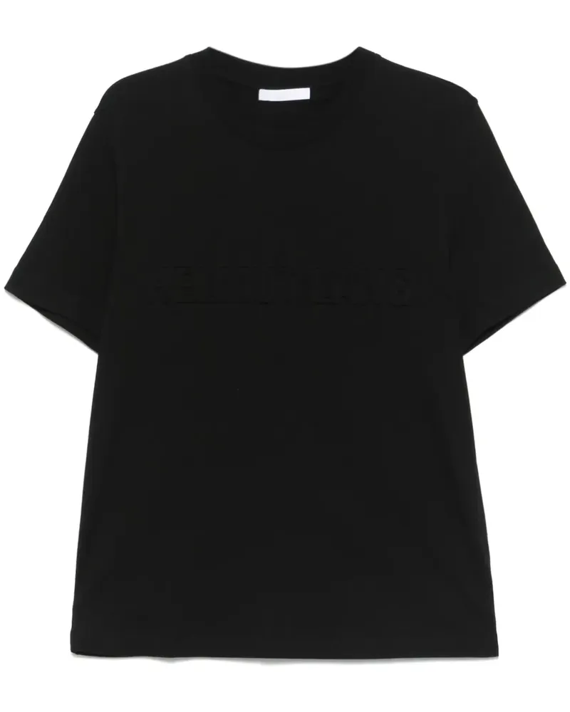 Helmut Lang T-Shirt mit Logo-Prägung - Schwarz Schwarz