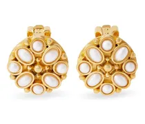 pearl-embellished clip-on earrings