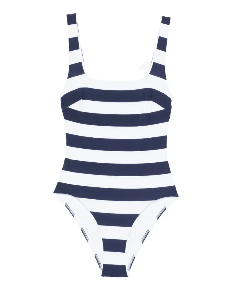 BONDI BORN Margot striped swimsuit - Blau Blau