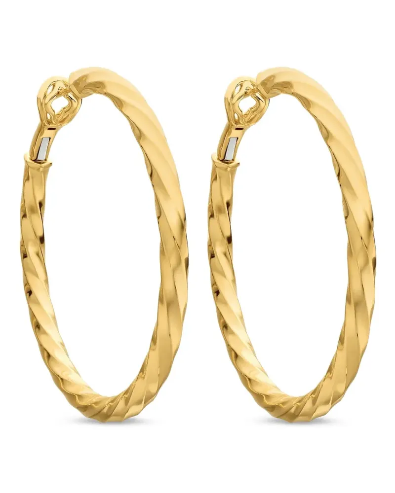 David Yurman 18kt Cable Edge Gelbgoldcreolen Gold