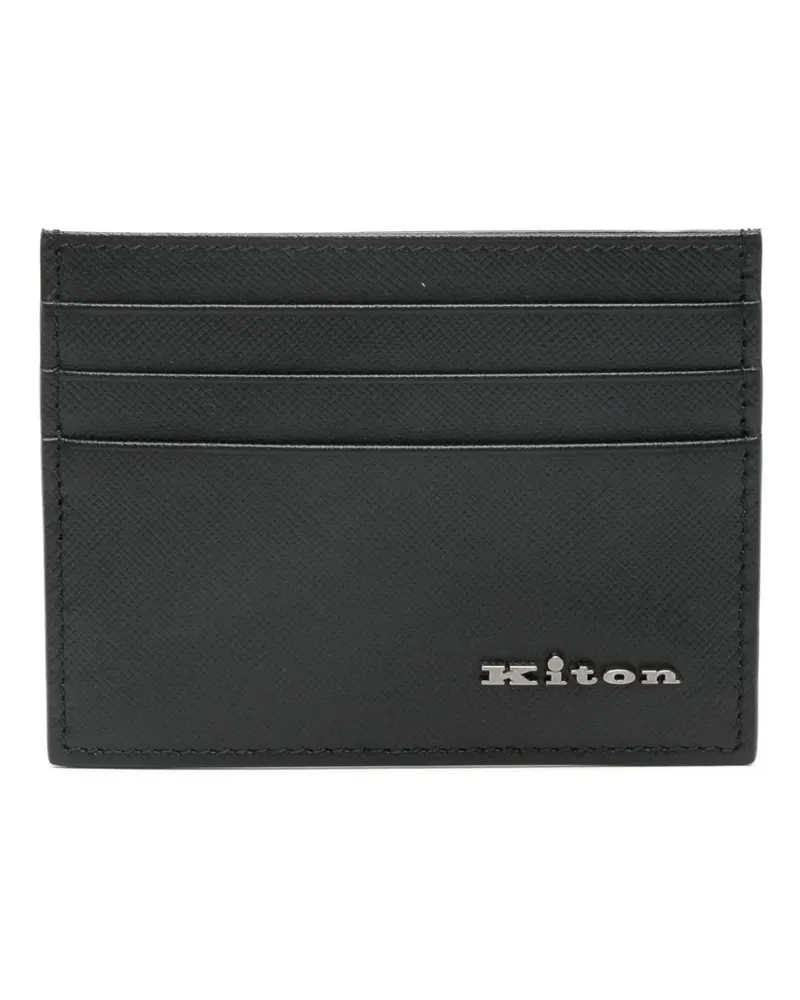 Kiton leather cardholder - Schwarz Schwarz