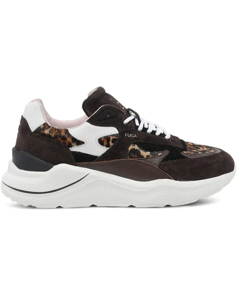 D.A.T.E. Fuga Sneakers mit Leopardenmuster - Braun Braun