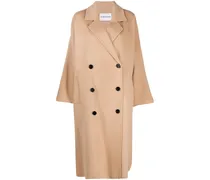 Doppelreihiger Oversized-Mantel - Nude