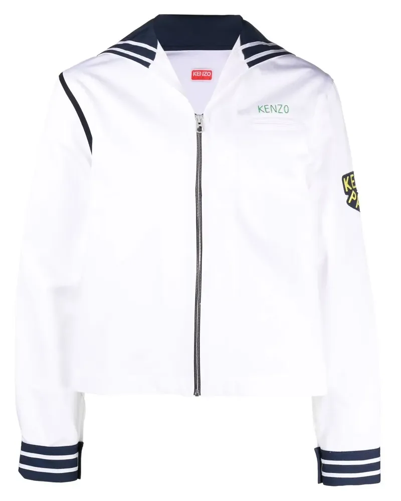 Kenzo Cropped-Hemdjacke im Matrosen-Look - Weiß Weiß