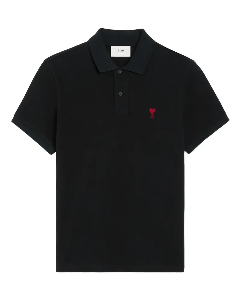 AMI Paris Ami de Coeur Poloshirt - Schwarz Schwarz