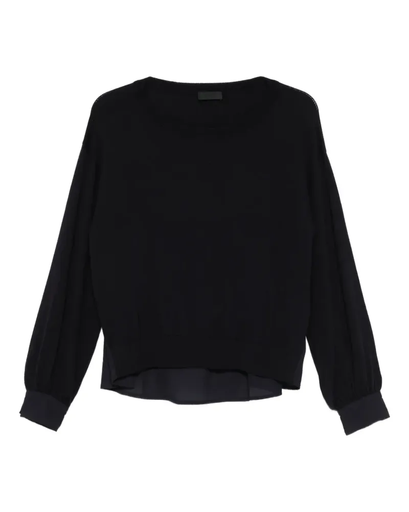 Liu Jo crystal-embellishment sweater - Schwarz Schwarz
