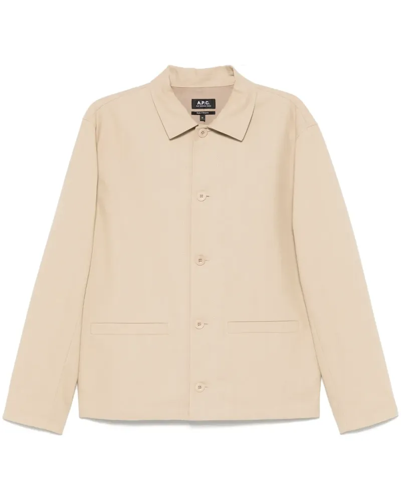 A.P.C. Klassische Hemdjacke - Nude Nude