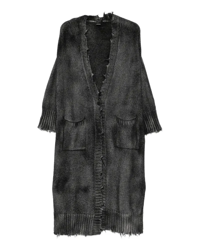 Avant Toi Mantel im Distressed-Look - Grau Grau