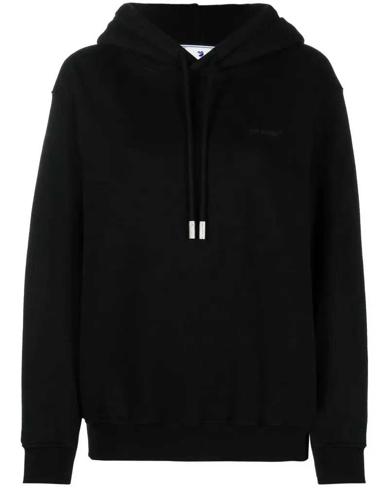 OFF-WHITE Hoodie mit Diag-Streifen - Schwarz Schwarz