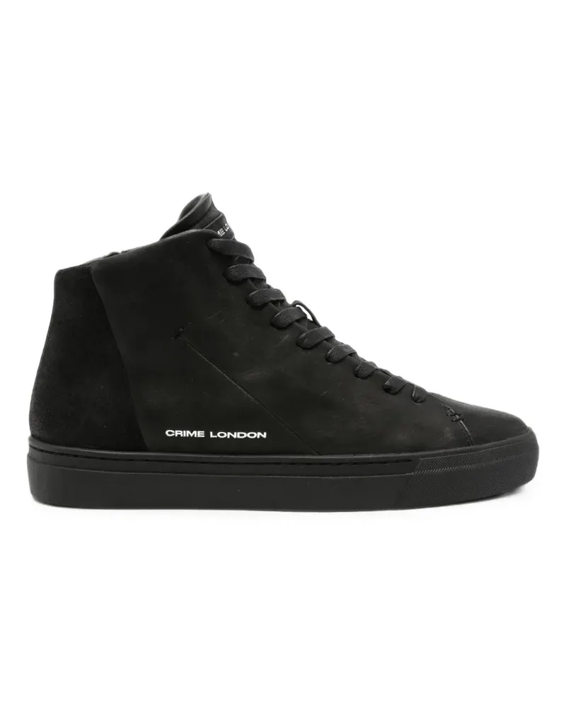 Crime High-Top-Sneakers mit Einsätzen - Schwarz Schwarz