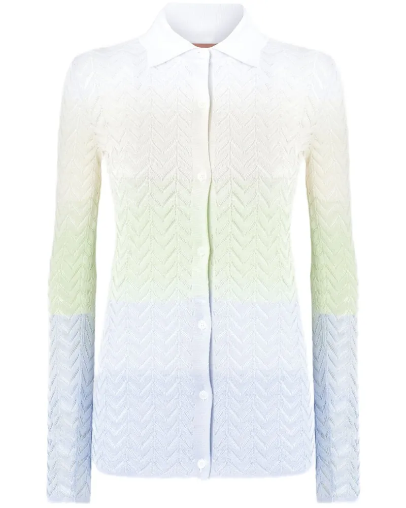Missoni Cardigan mit Farbverlauf - Weiß Weiß