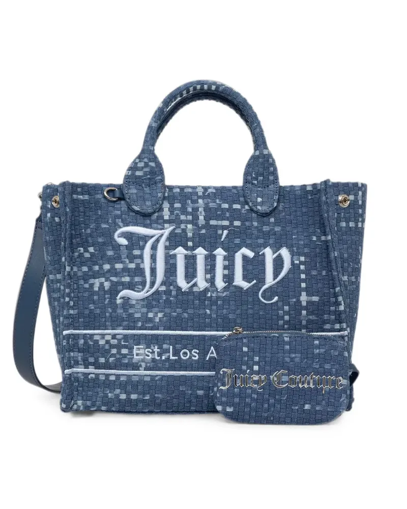 Juicy Couture woven logo-embroidered tote bag - Blau Blau