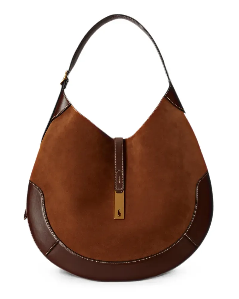 Ralph Lauren large Polo ID saddle shoulder bag - Braun Braun