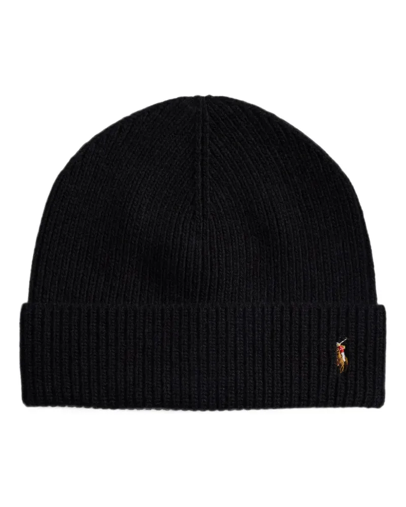 Ralph Lauren ribbed-knit beanie hat - Schwarz Schwarz