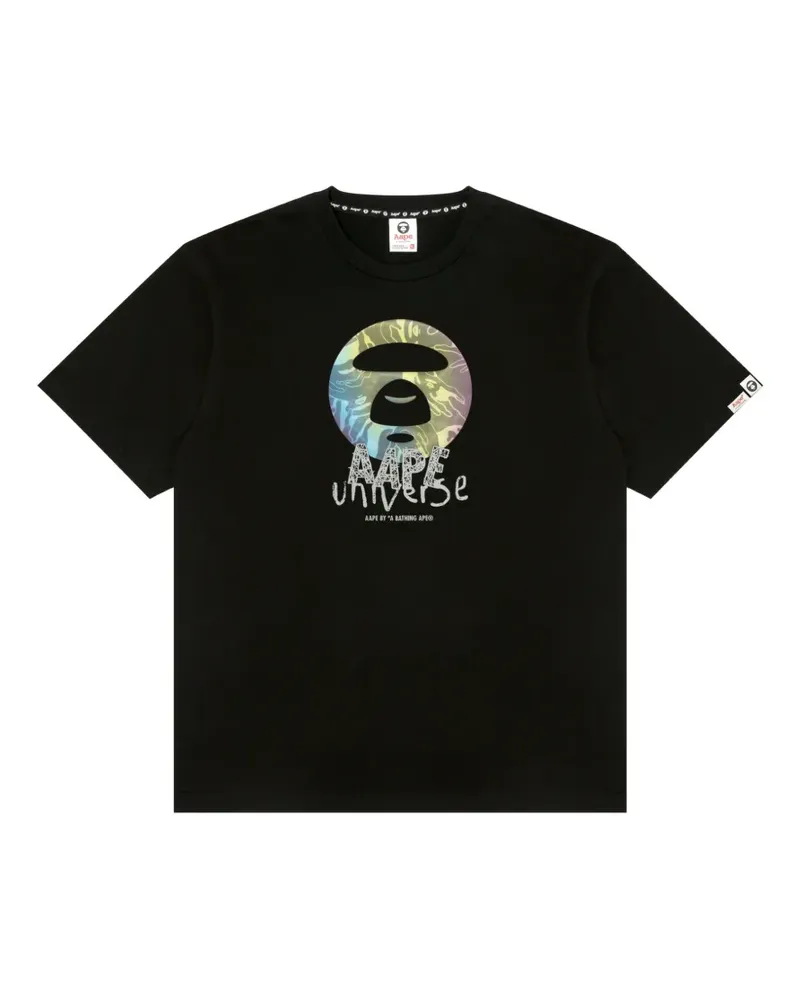 BAPE T-Shirt mit grafischem Print - Schwarz Schwarz