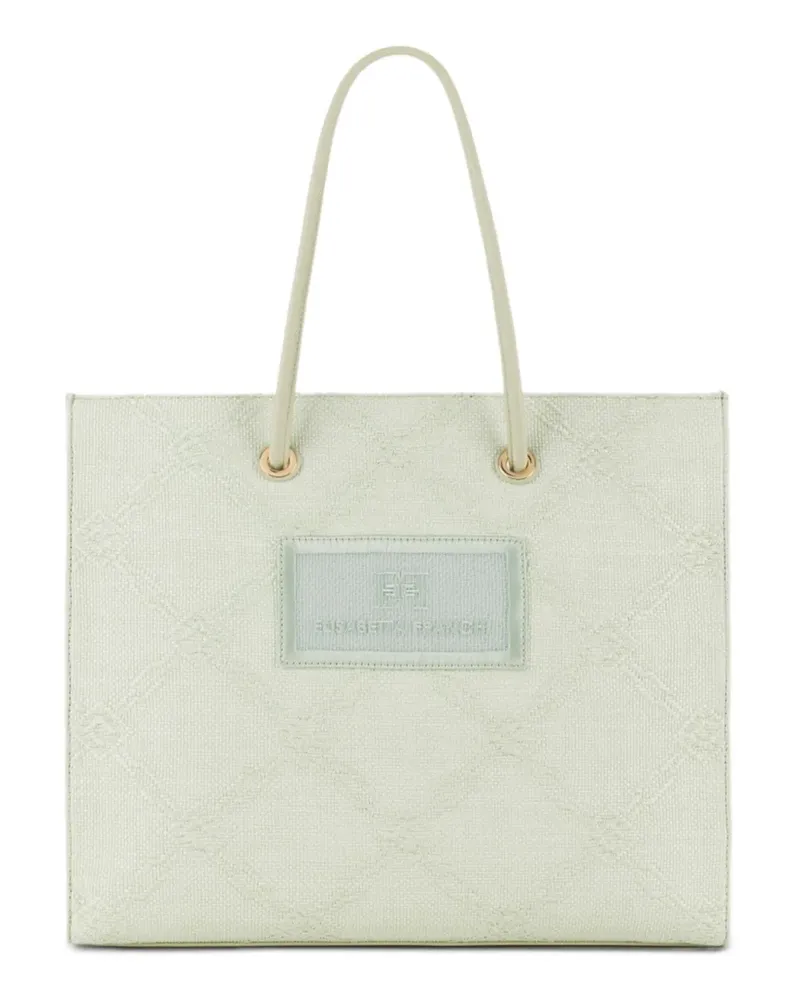 Elisabetta Franchi Handtasche mit Logo-Schild - Grün Grün