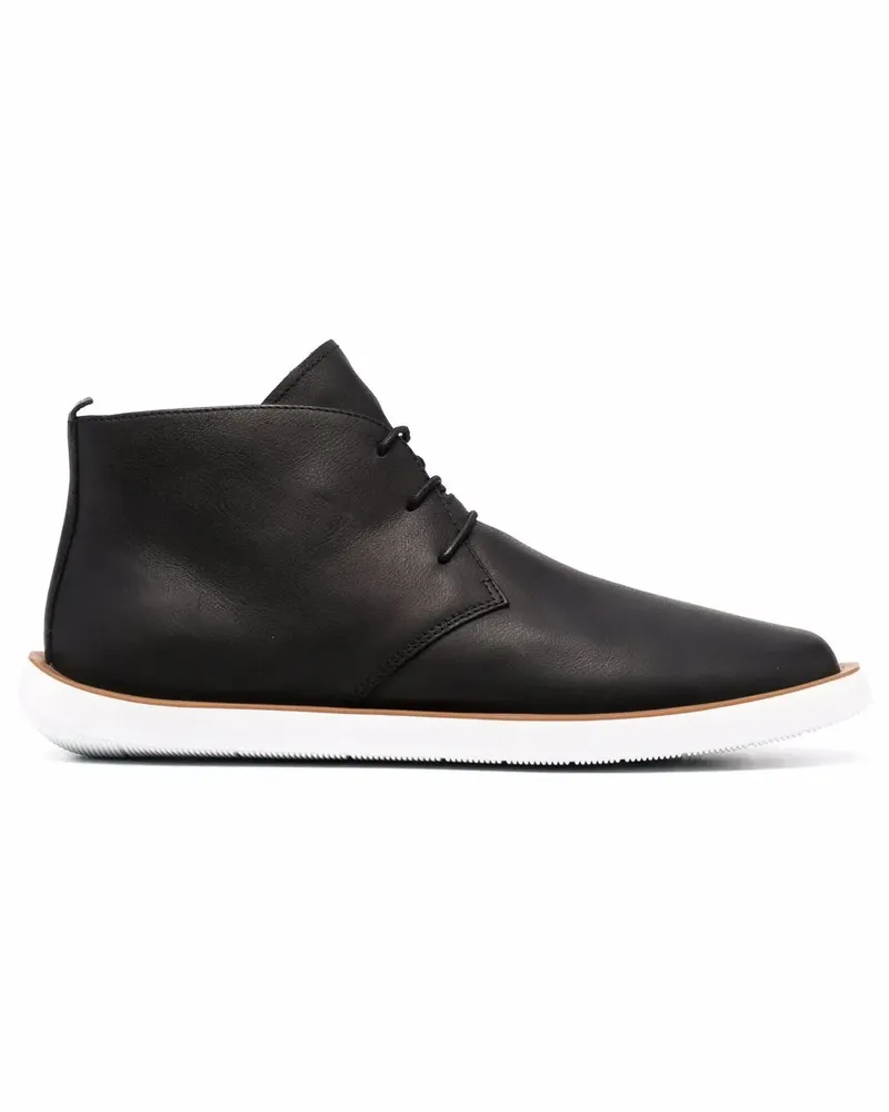 Camper Wagon Schnürstiefel - Schwarz Schwarz