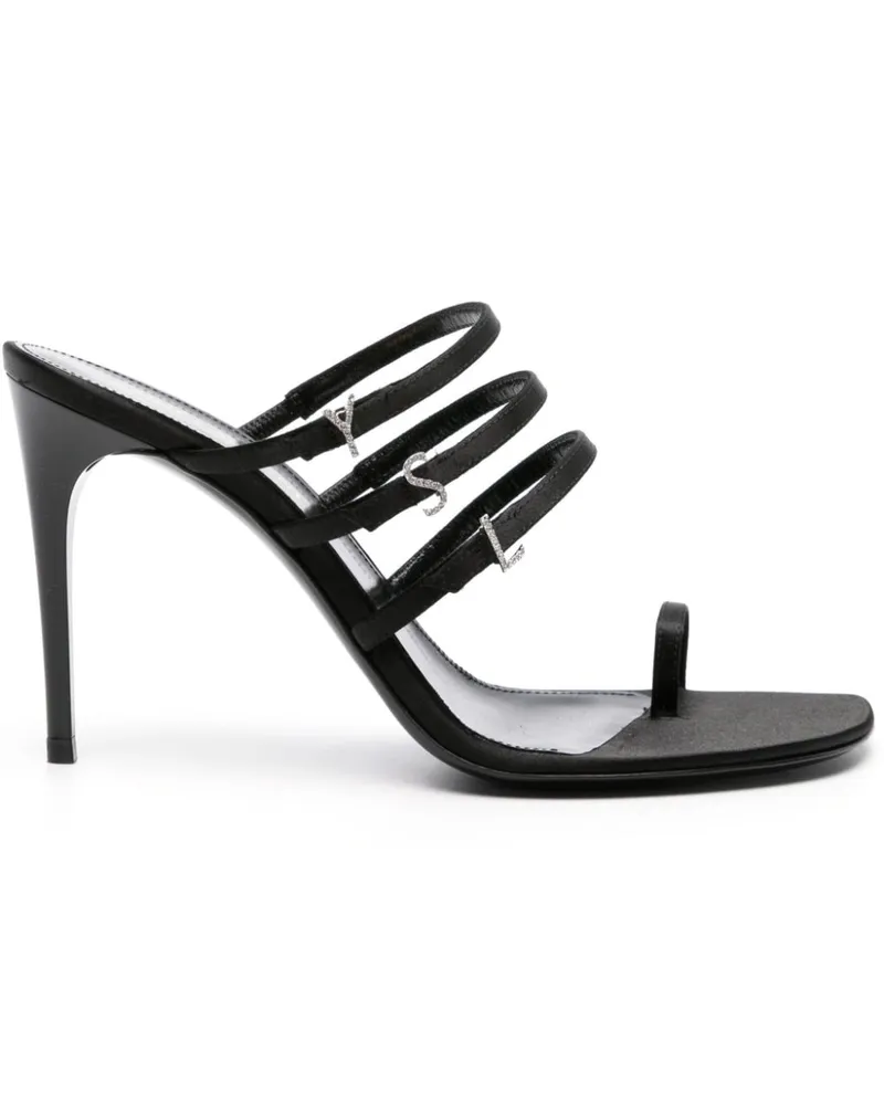 Saint Laurent Jerry Mules 95mm - Schwarz Schwarz