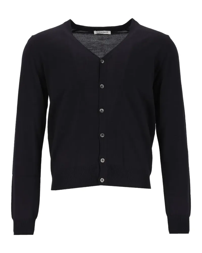 Al Duca D’Aosta 1902 V-neck button-up cardigan - Schwarz Schwarz
