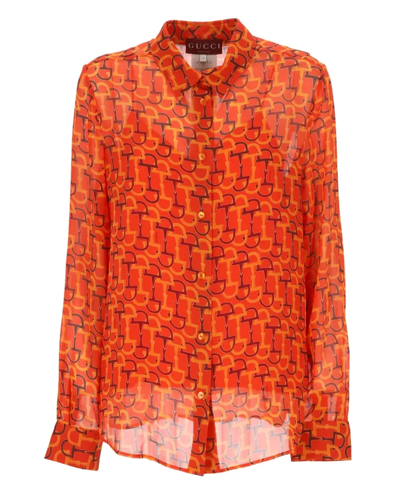 Gucci printed shirt - Orange Orange