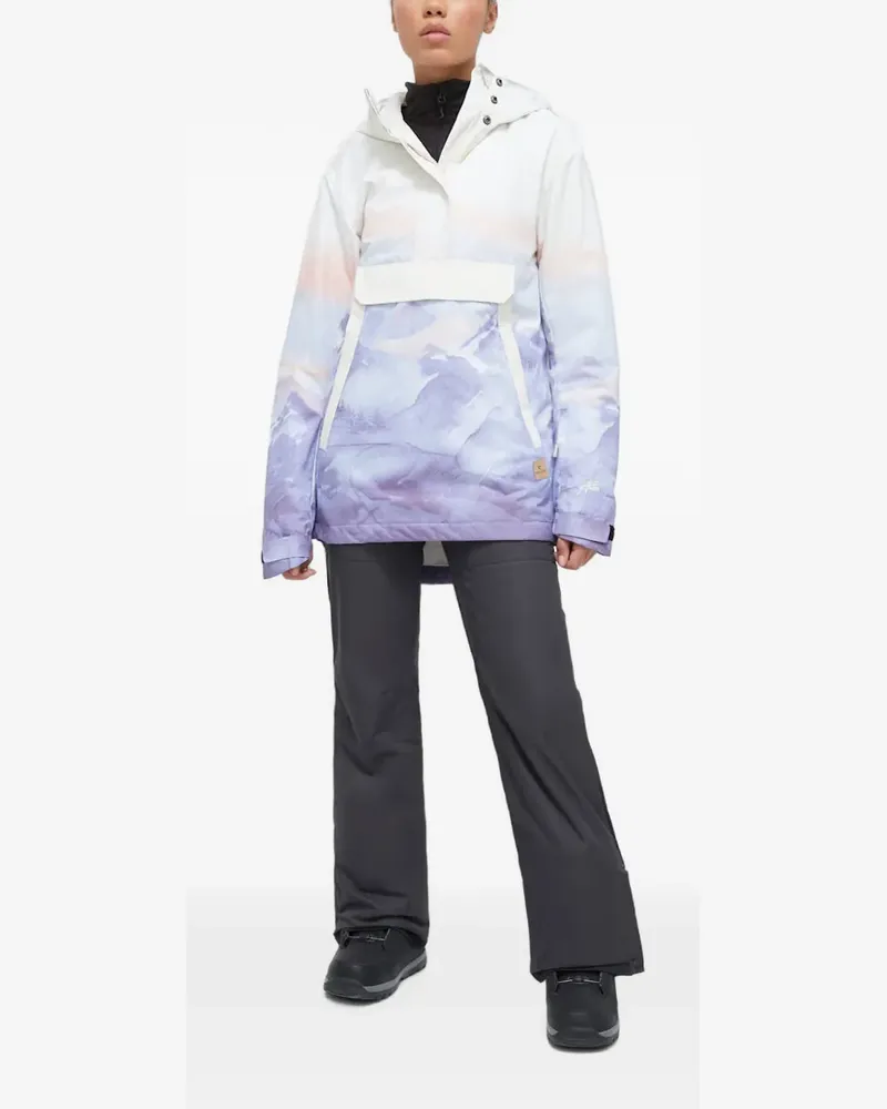 Rip Curl Anti Series Skijacke mit Gebirgs-Print - Weiß Weiß