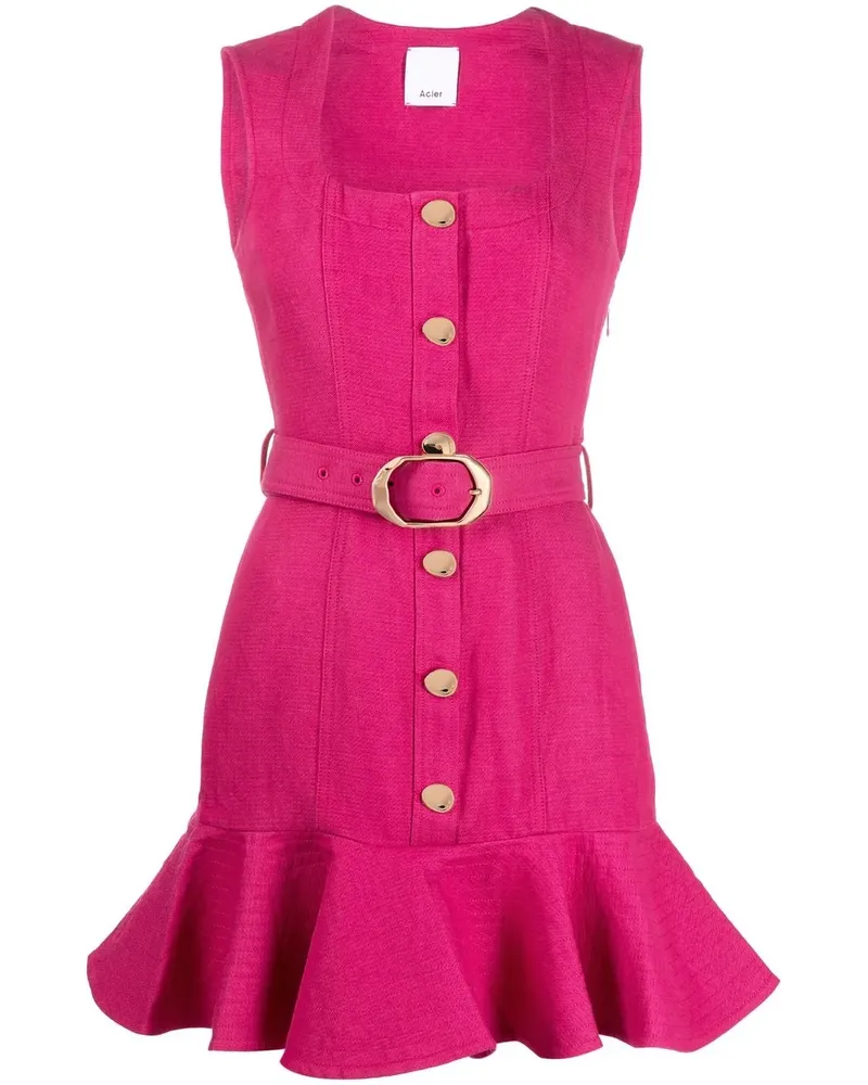 Acler Minikleid mit Gürtel - Rosa Rosa