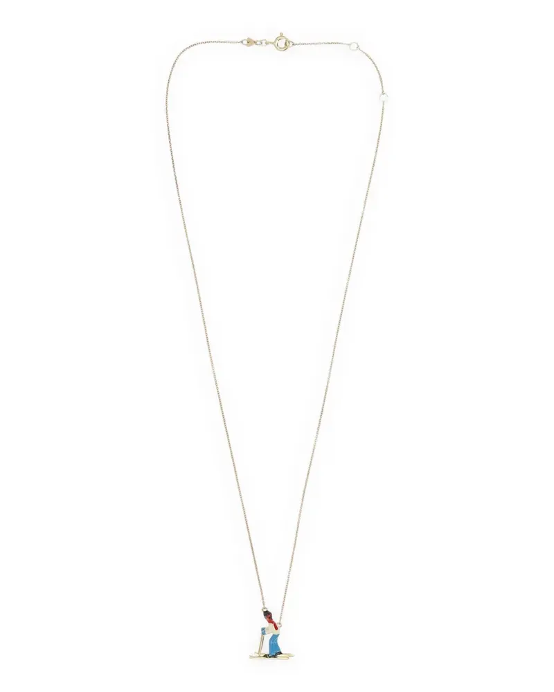 Aliita Ski enamel-pendant chain necklace - Gold Gold