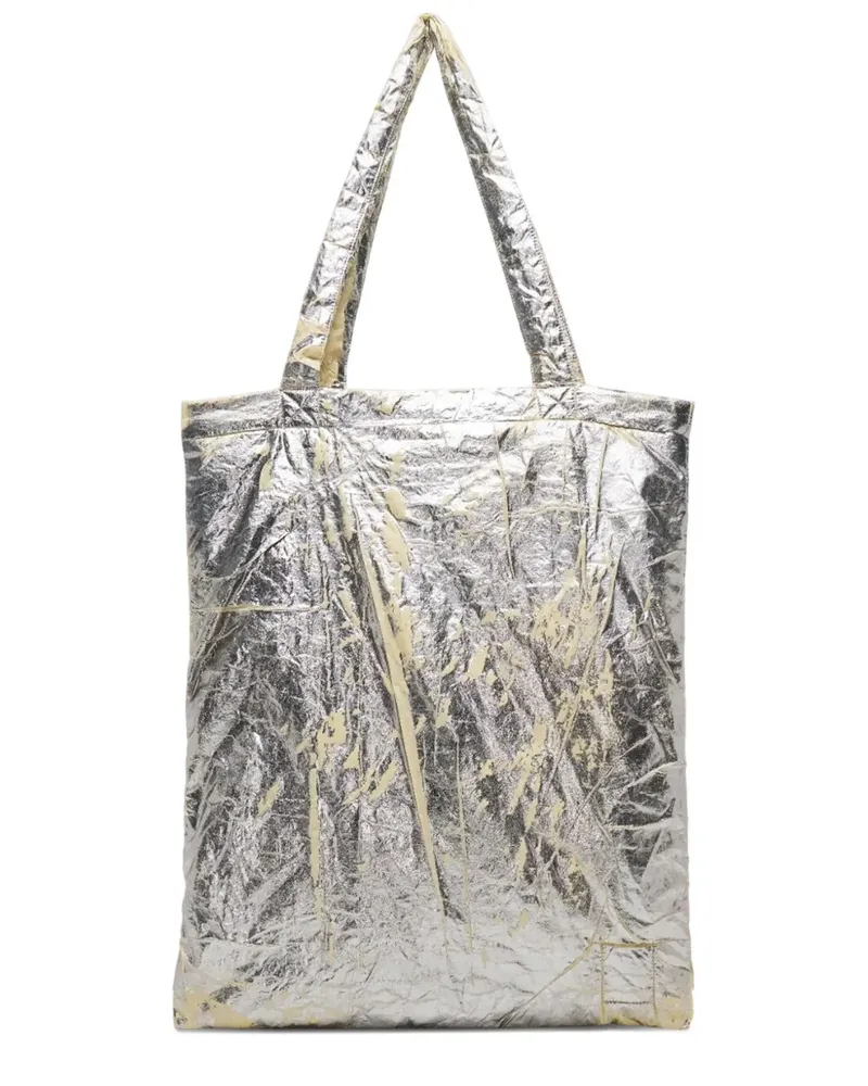 DRKSHDW by Rick Owens Metallic-Tote Bag aus Palladium-Folie - Silber Silber