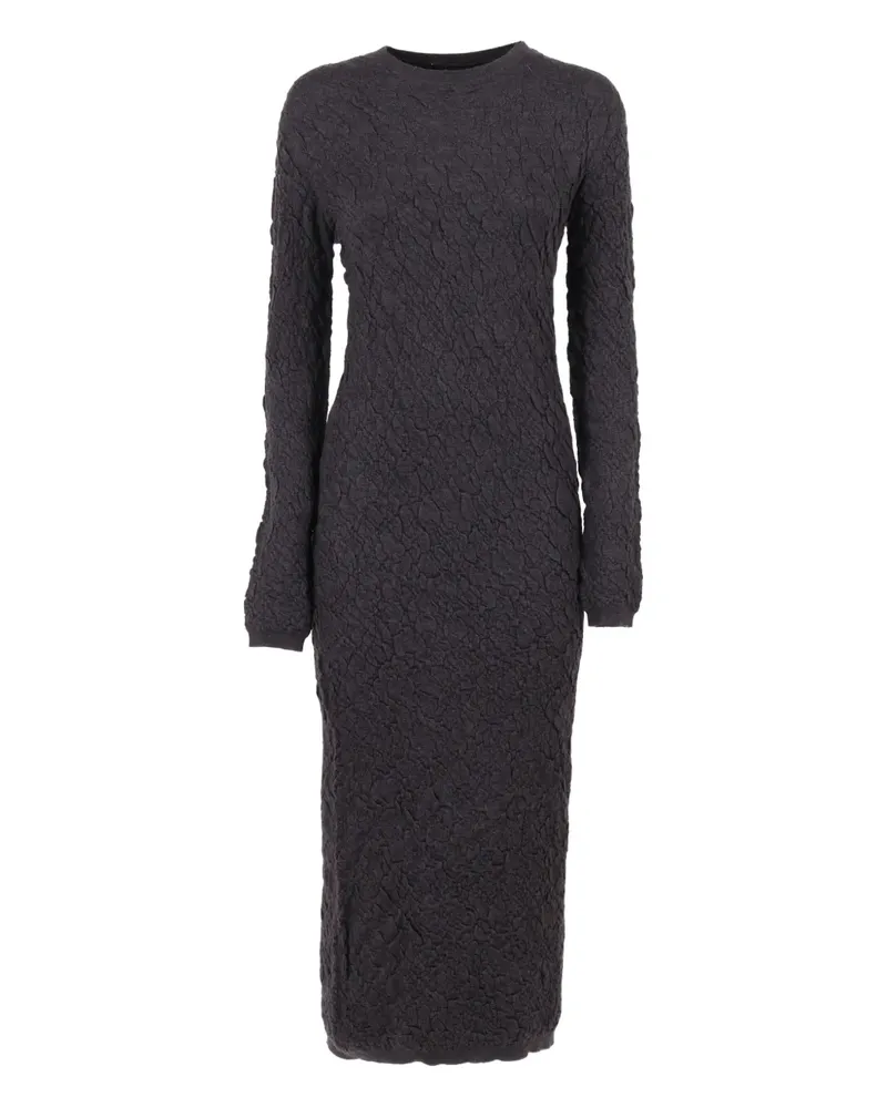 Fabiana Filippi embossed wool midi dress - Grau Grau