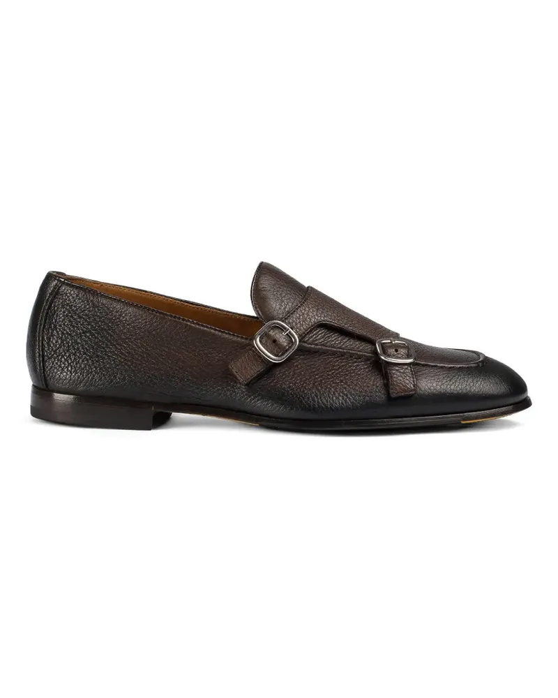 Doucal´s double-buckle leather loafers - Braun Braun