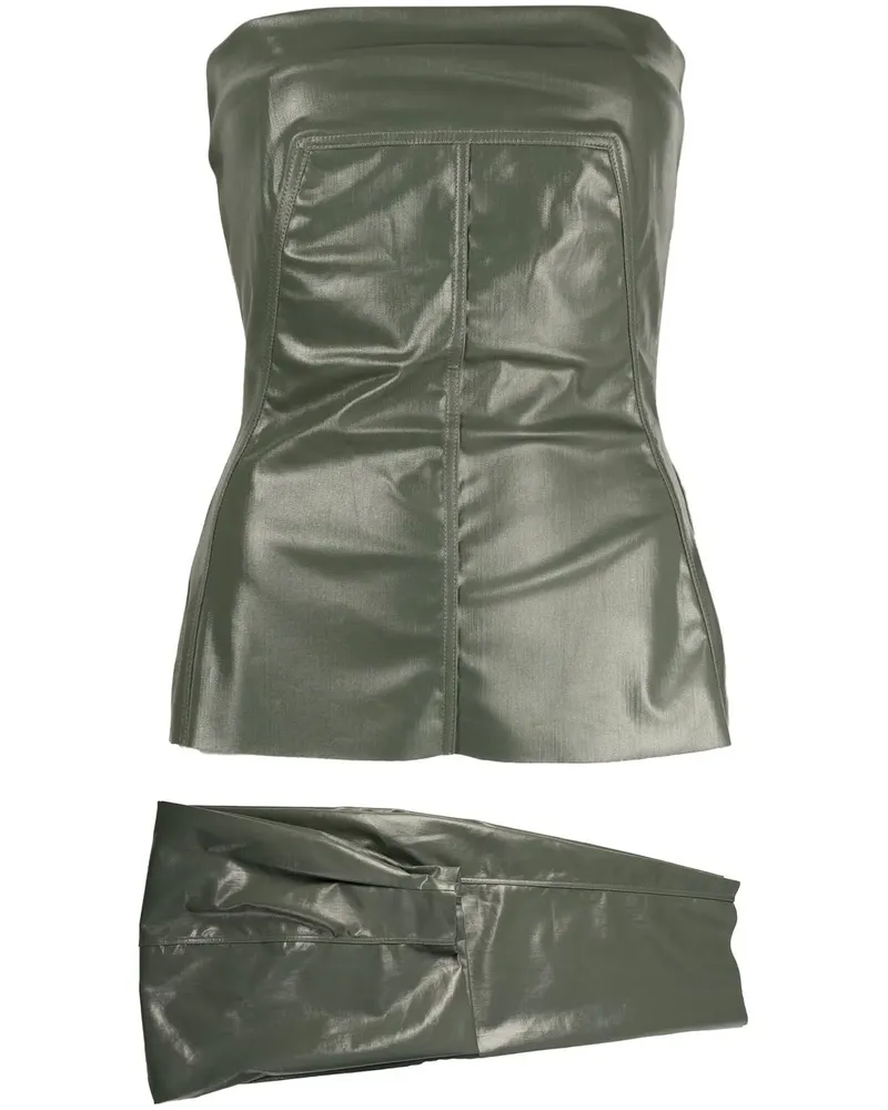 Rick Owens Maxirock mit hohem Bund - Grün Grün