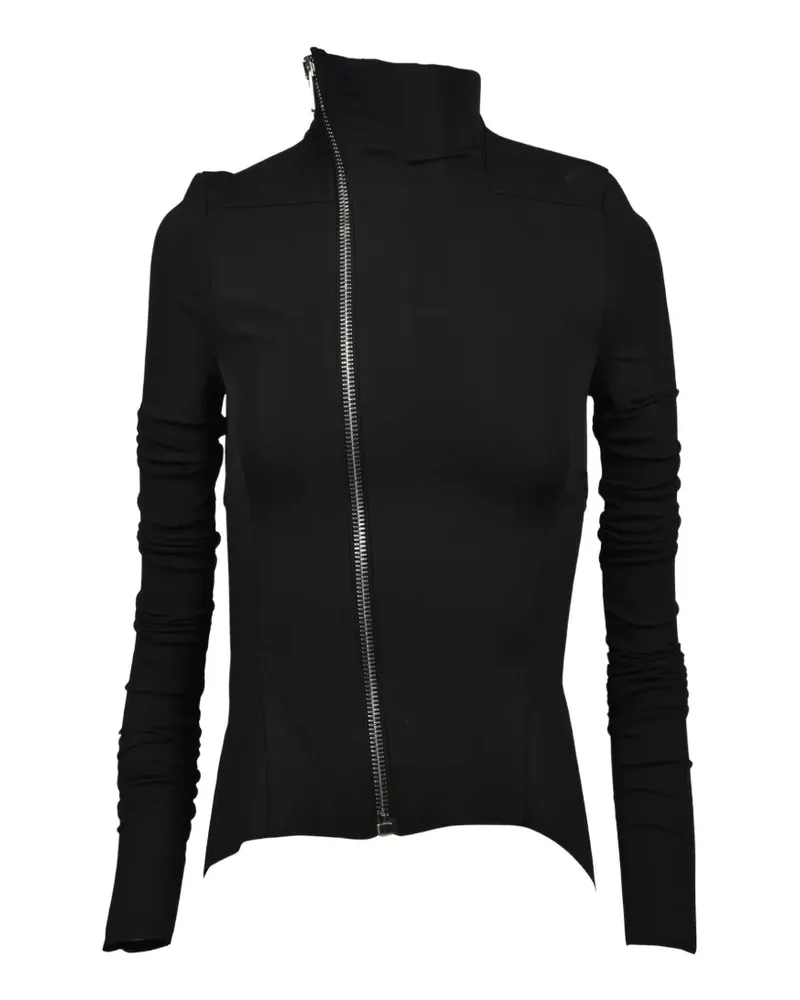 Rick Owens Lilies Gary asymmetric-zip jacket - Schwarz Schwarz