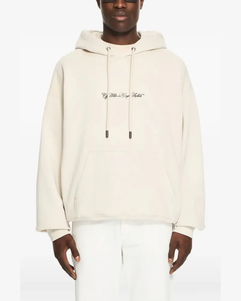 OFF-WHITE Script Arrow Hoodie mit Kordelzug - Nude Nude