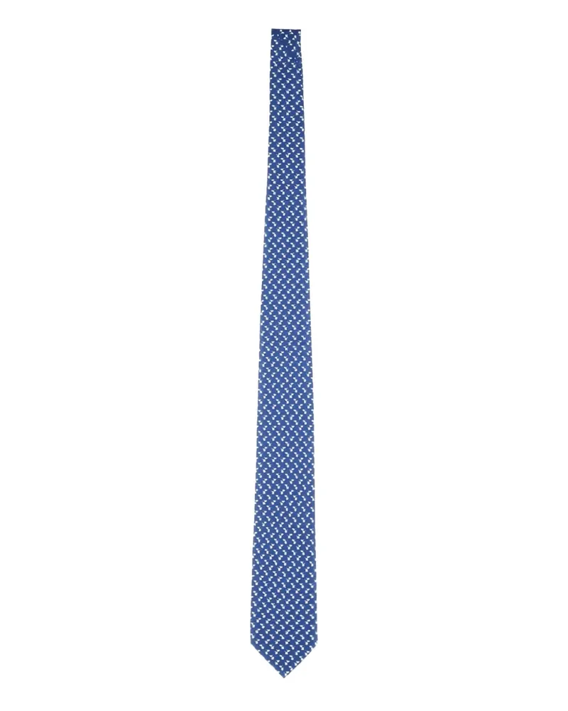 Ferragamo patterned silk tie - Blau Blau