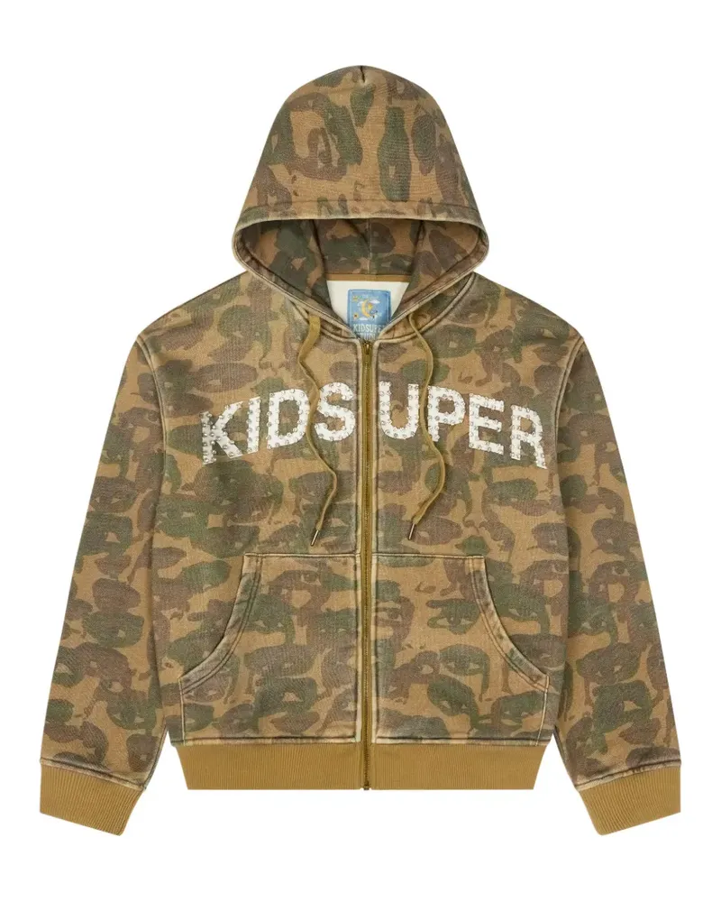 KidSuper embellished camouflage hoodie - Nude Nude