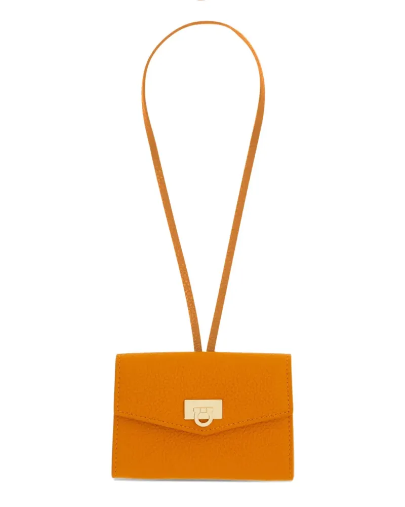 Ferragamo Gancini Kartenetui-Anhänger - Orange Orange