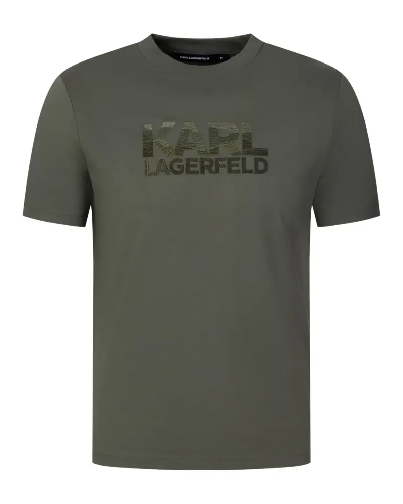 Karl Lagerfeld T-Shirt mit Logo-Stickerei - Grün Grün