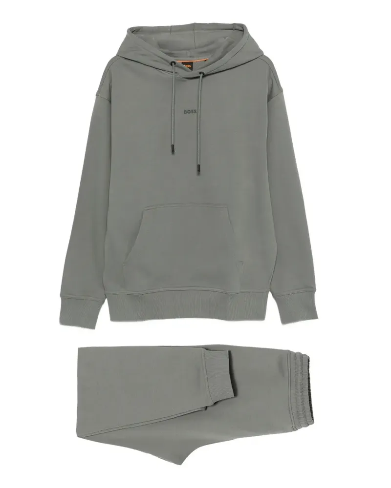 HUGO BOSS elasticated-cuffs tracksuit - Grau Grau