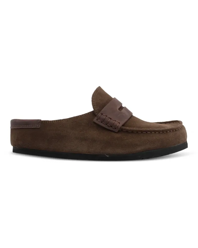 Birkenstock Naples Wrapped mixed leather loafers - Braun Braun